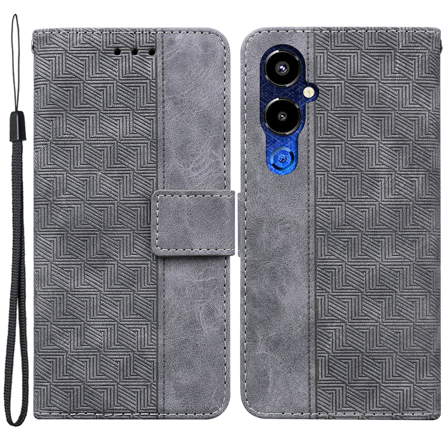 For Tecno Pova 4 Pro 4G Magnetic Closure Phone Case PU Leather Hand Strap Imprinted Geometry Pattern Stand Wallet Shockproof Flip Phone Shell For Tecno Pova 4 Pro 4G Magnetic Closure Phone Case PU Leather Hand Strap Imprinted Geometry Pattern Stand Wallet Shockproof Flip Phone Shell